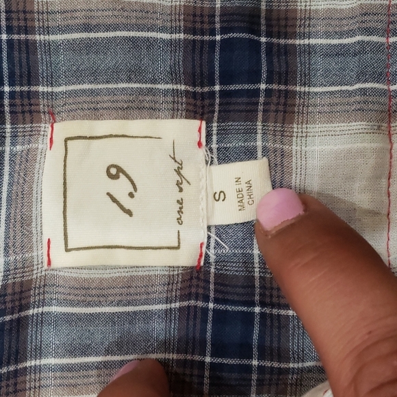 One September Anthropolpgie Plaid Button-Down Top - Picture 3 of 10